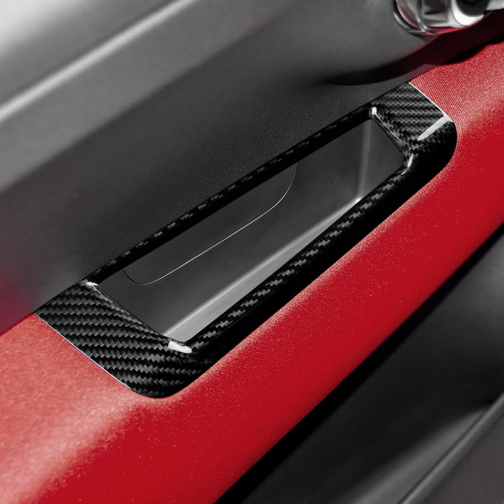 AIRSPEED Carbonfaser-Innenverkleidung für Abarth Fiat 500 Anpassbares Türfensterschalter-Panel und Verschönern Sie Ihr Abarth- oder Fiat-Interieur mit
