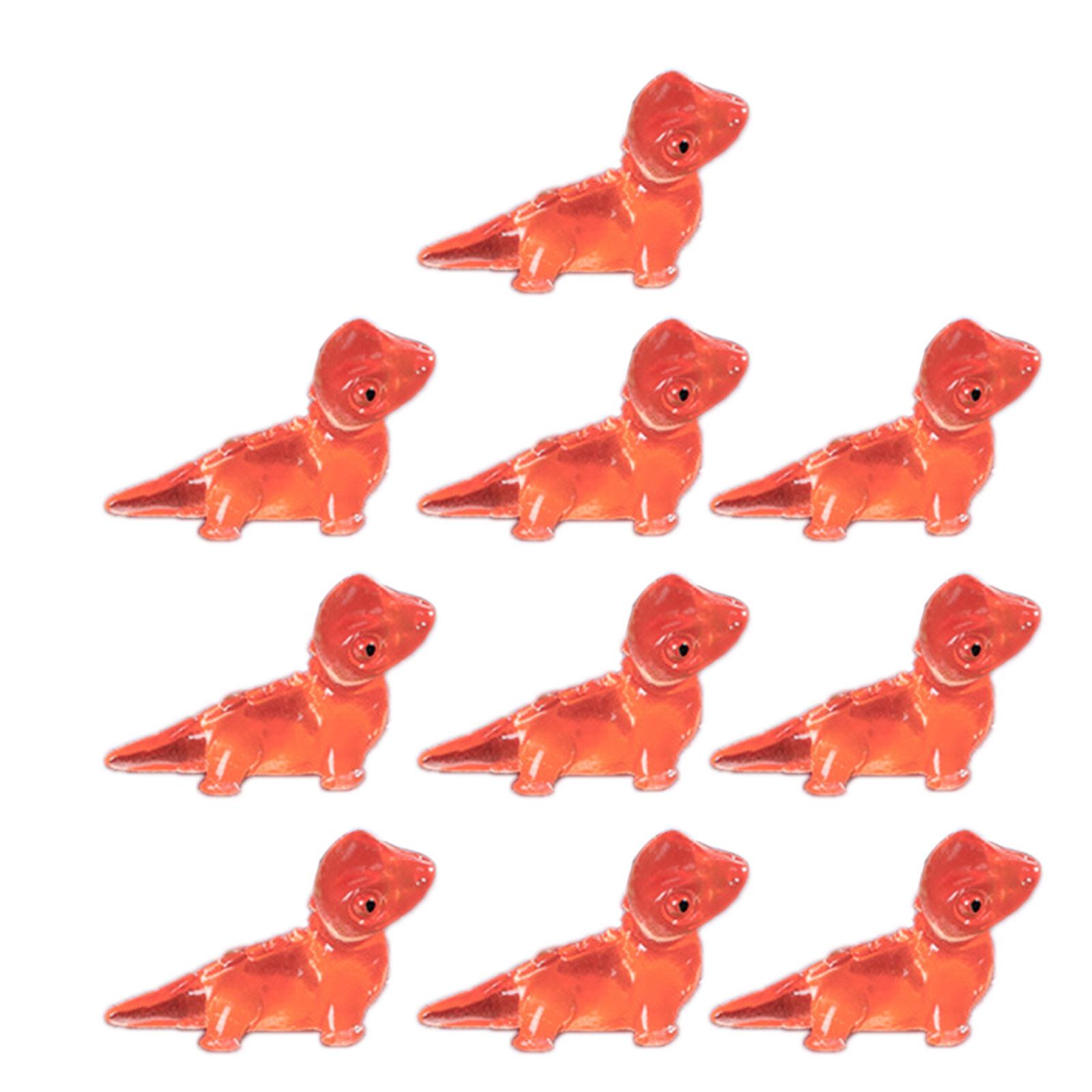 

Set of 10 Small Glowing in Dark Resins Lizards Miniatures Animal Figurines for Garden Landscape Decorations Ornaments красный