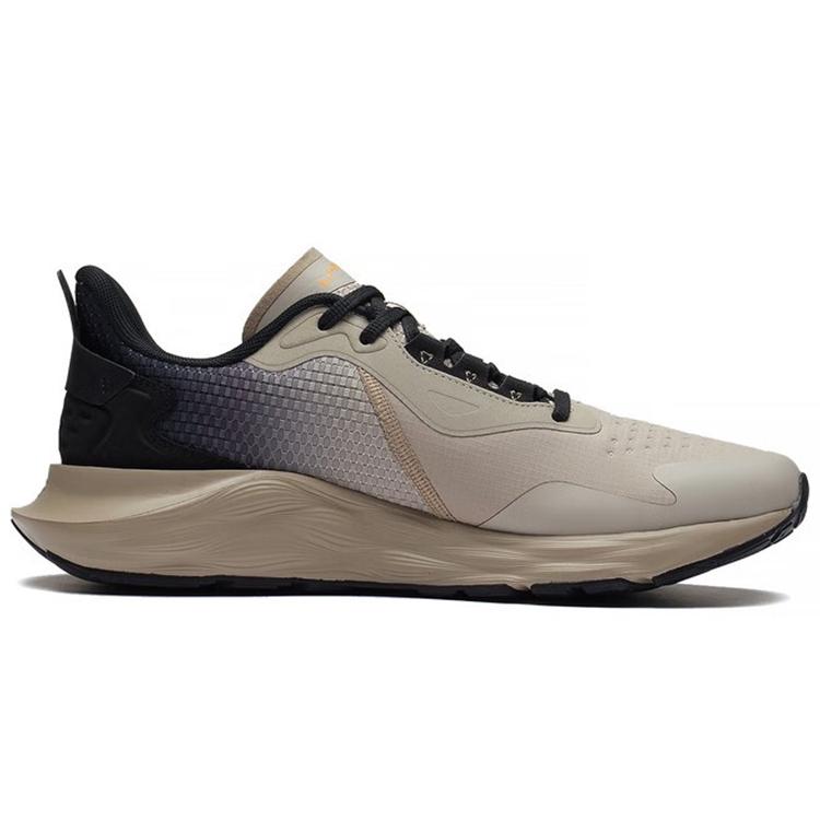 Sapatos de Corrida Li Ning Yufeng Amortecimento Baixo Masculino Cinza Cabra ARSS013-4