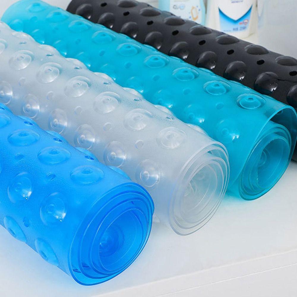 With Machine Washable Extra Long Bath Mat with Drain Holes and Suction Cups BathMat  for Bathroom