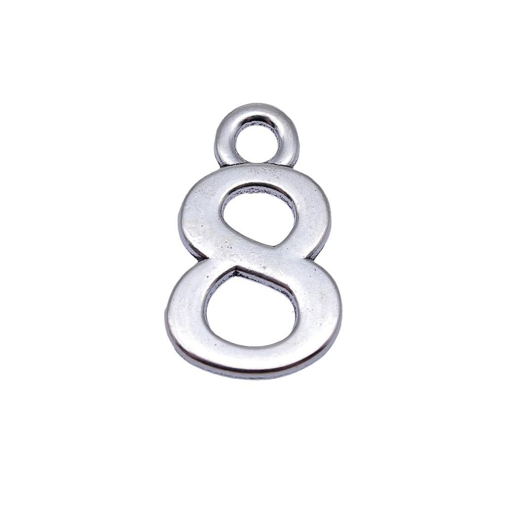 Number Tags Charms Alloy Pendants For Birthday Party Jewelry Making Accessories