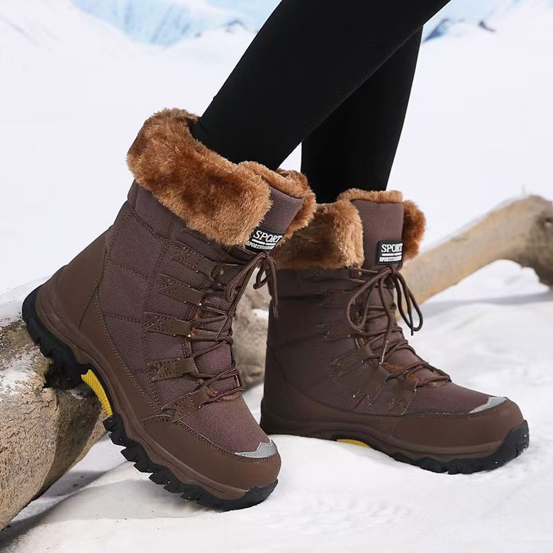 Winter Women's High-top Non-slip Waterproof Wear-resistant Snow Boots Korean Winter Boots