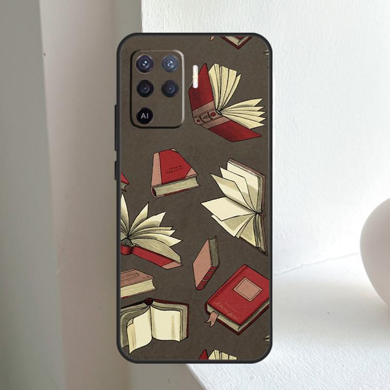 Library  Bookish For OPPO A96 A76 A16 A5 A6 Pro A15 A17 A57 A18 A38 A58 A78 A98 A54 A74 A94 A40 A60 A80 Case