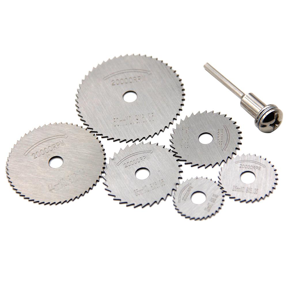 7-teiliges Holzbearbeitungs-Metallsägeblatt Elektrobohrer Kreissägeblatt Schnellarbeitsstahl Winkelschleifer Kleinsägeblatt Werkzeugset