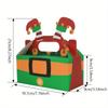 Christmas Small Gift Boxes Cardboard Goodie Treat Boxes Easy To Assemble Paper Boxes for Kids Santa Claus Party Favors Supplies