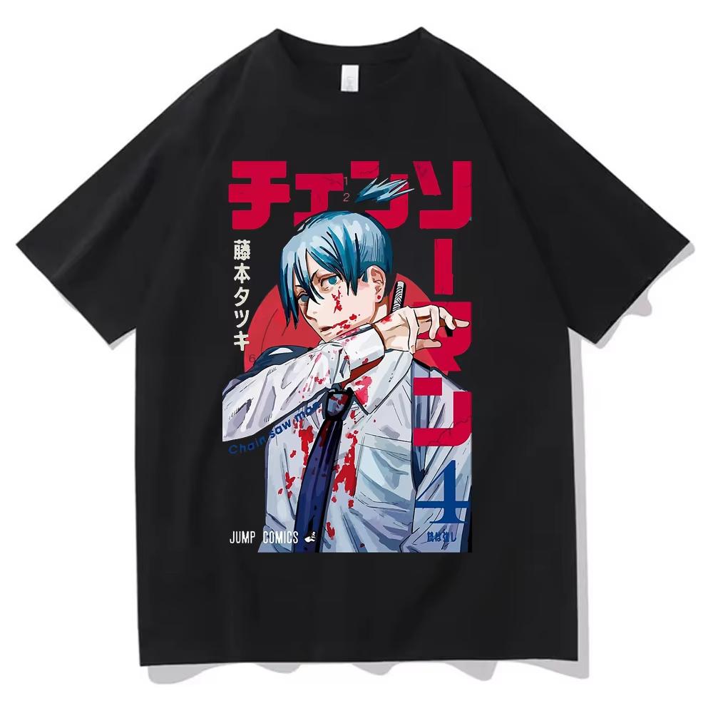 Sommer Neues Anime Kettensägen Unisex Bedrucktes T-Shirt Unisex und Damen T-Shirt Unisex Top Sport T-Shirt Unisex T-Shirt Harajuku Y2K Tee