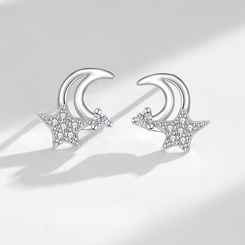 

Star Moon Earrings Women s Ear Hole Niche Design Earrings New Trendy Ear Jewelry