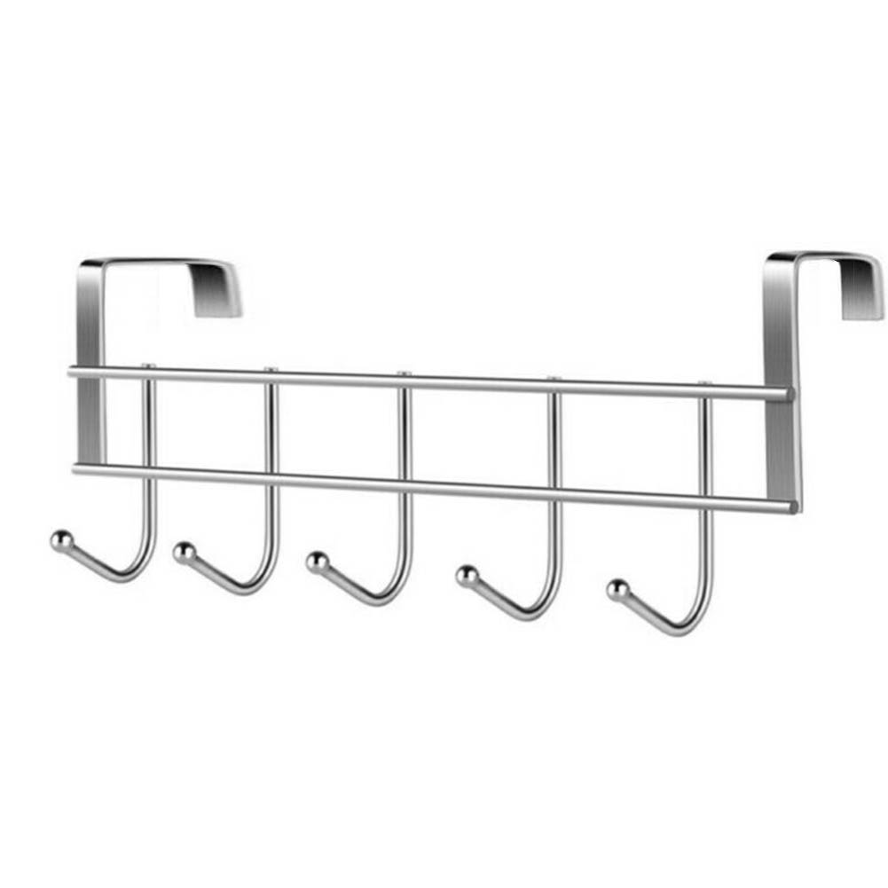 Over Door 5 Hook Clothing Hanger Rack for Hats Scarves and More Storage