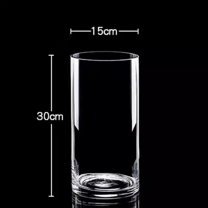 Acrylic Clear Cylinder Flower Vase Unbreakable Hurricane Tall Large Plastic Vases for Wedding Centerpieces Hydroponic Decor
