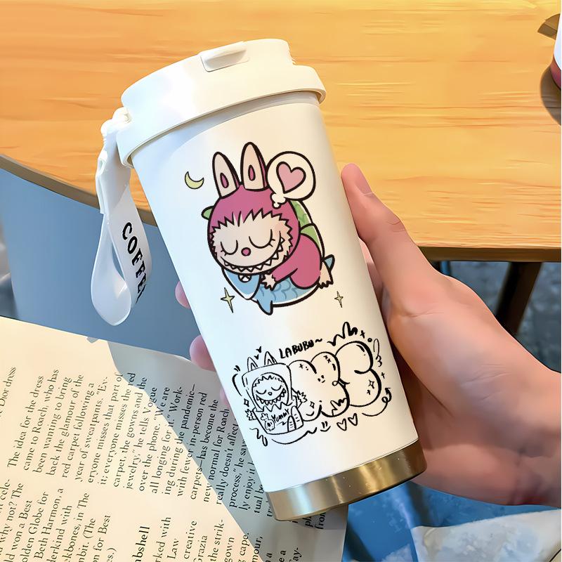 Slámkový hrnek na vodu Velká kapacita 316 Nerezová ocel Vysoká hodnota Termoska na dvojí pití Hrnek na kávu do auta