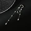 Minimalistische unregelmäßige Perlen-Ohrclips für Damen, mit Perlen-Quaste, lange Hänger, ohne Ohrloch, elegante tägliche Schmuckstücke, Geschenke