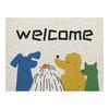 Cartoon Doormat Entryway Non-Slip Dirt Trapper Rug PVC Wire Mesh Floor Mat Home Entrance