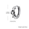 Fashion Chic Rose Fox Hoop Earrings, Silver Color Stainless Steel Small Huggies Earrings, Punk Trendy Hypoallergenic Jewelry