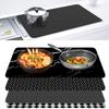 Induction Cooktop Mat Silicone Heat-resistant Table Mat Induction Cooker Covers Non-Slip Induction Cooktop Protector Mat 30×20IN