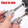 Carbon Steel Pipe Threading Tool All in One Hand Drill Adapter Internal External Thread Reamer Plumbing Kit Compact Double Head