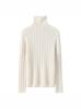 Women's Cashmere Mock Neck Sweater - Solid, Versatile Base Layer for Autumn/Winter, Twelve Gauge Knit Pullover