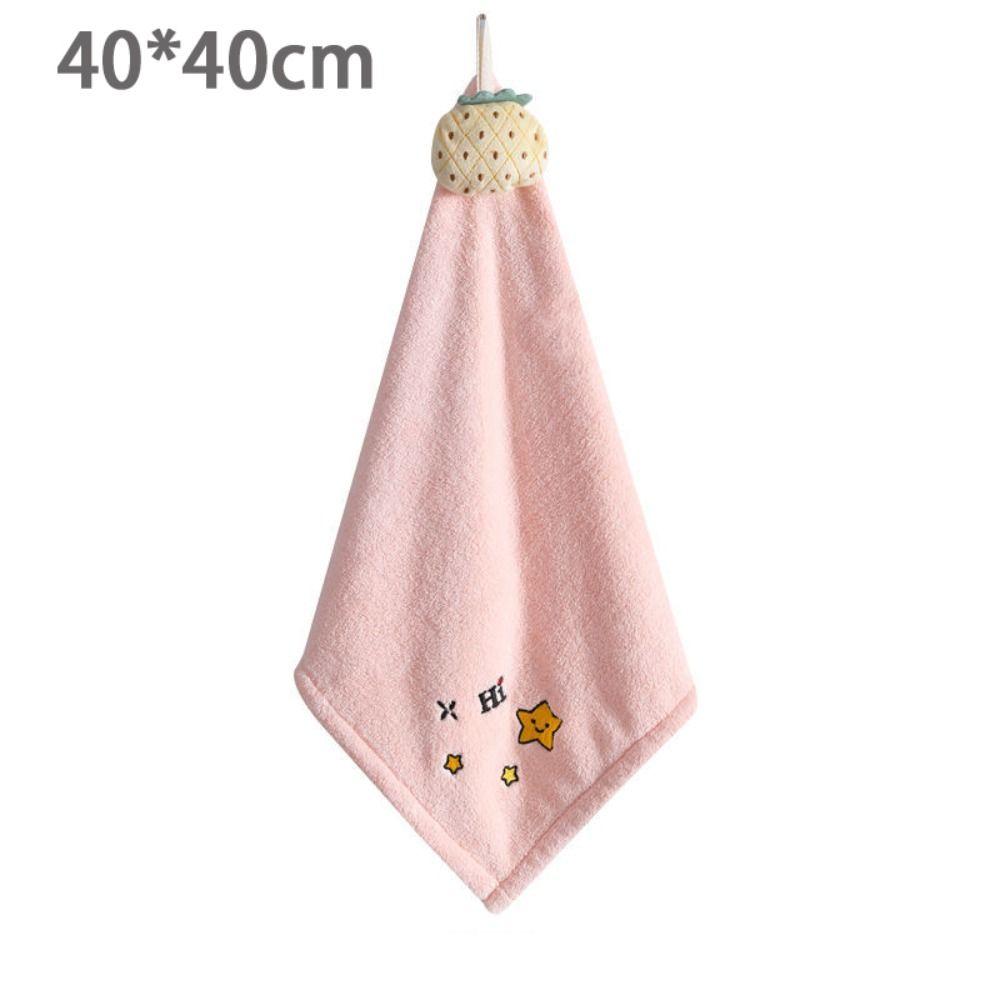 New Cartoon Animal Hanging Hand Towel Coral Velvet Thickening Wiping Towel Quick Dry Absorbent Towel Children
