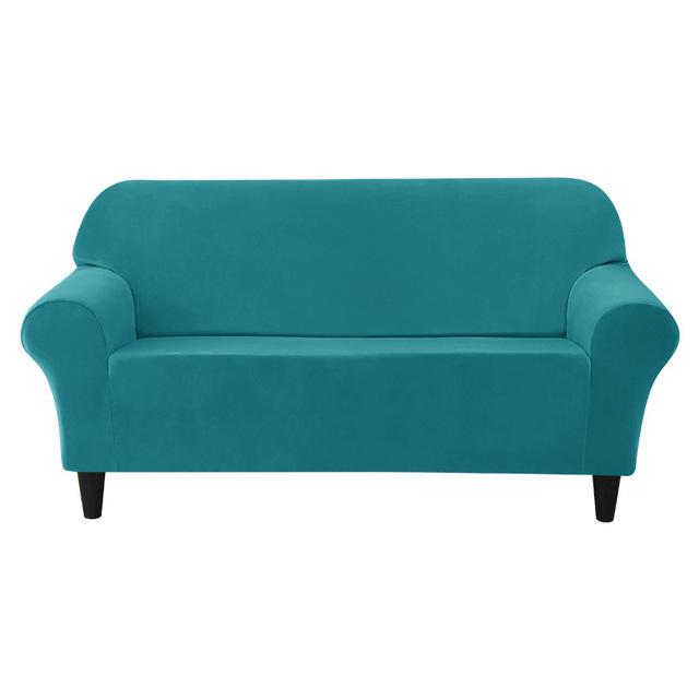 European Appearance Style Sofa Cover For Living Room Area Spandex Stretch Plush Armchair Couch Covers Home Decor Solid Colour Furniture Protector