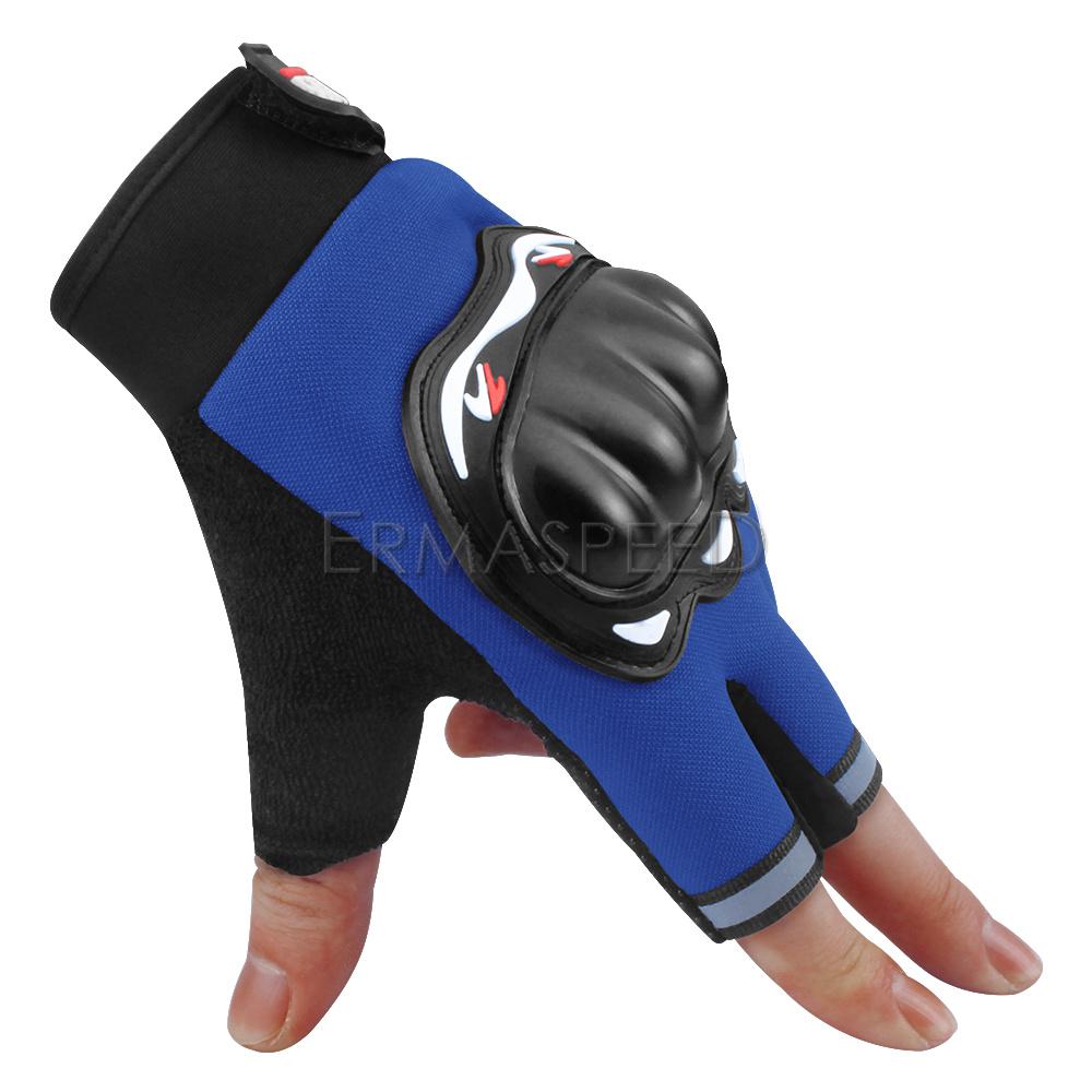 Mănuși de motocicletă fără degete, protecția degetelor de vară, respirabilă, pentru motociclete, curse, echipament de protecție pentru jumătate de deget