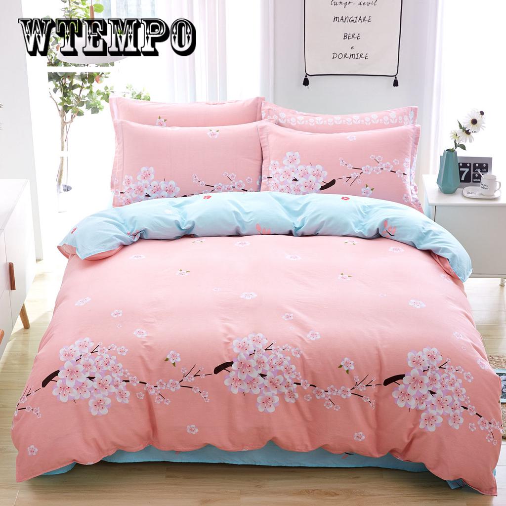 Sunflower Bedsheet Pillowcase Duvet Cover Sets 100% Cotton Bedlinen Size Bedding Set