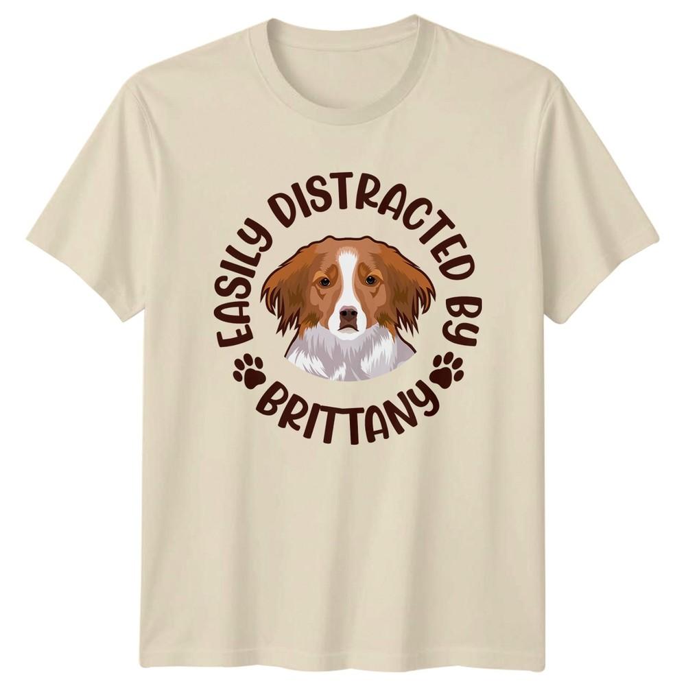 Easily Distracted By Brittany TShirt Brittany Dog Owner Gift For Him And Her