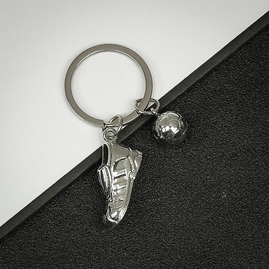 Keychain Pendant, Thickened Stainless Steel Bottle Opener Key Chain, Football Pattern Waterproof Multifunctional Key Ring Fan Gift Bar Accessory
