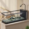 Acquario Stream in Acrilico da Scrivania Eco Filtro Laterale Acquario Paesaggistico Trasparente Simulazione Fiume Arredamento Acquatico Moderno per la Casa