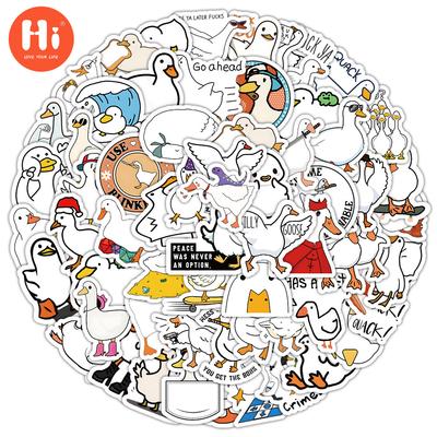 100 Cartoon Strokes, Duck Graffiti, Children's Stationery Box, Luggage, Skateboard, Guitar, Meal Card, Waterproof Sticker Batch