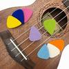 5pcs 3cm Color Felt Picks Durable Heart Shaped Picks for Guitar Ukulele Bass Musical String Instrument Performance Accessories