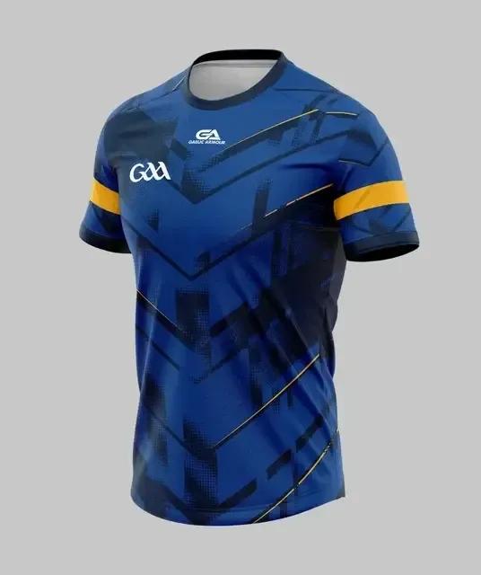 Модная футбольная форма спортивная 3D рубашка на открытом воздухе мужская повседневная футболка с круглым вырезом и коротким рукавом спортивная одежда летняя футболка с коротким рукавом XXL 1293₽