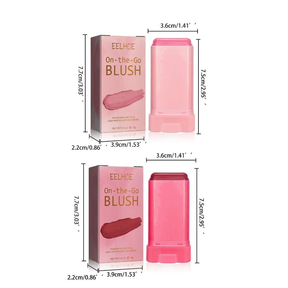 Seidiger Mattierender Rouge-Creme-Stick Feuchtigkeitsspendende Formel Perlmutt-Finish Multifunktionaler Rouge-Stick Aufhellender Effekt Wasserdicht