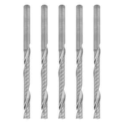5 Stück CNC Schaftfräser Einzahnspirale Fräser Schneidwerkzeug 3,175x3,175x32x55mm