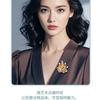 High-Grade Copper Zircon Brooch Freshwater Pearl Peacock Corsage Elegant Clothing Accessories Pin