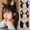 Carnival Masquerade Props Cat Ears Headband, Soft Fuzzy Headband for Men Women, Furry Hairhoop Faux Fur Animal Headwear Cosplay Costume Halloween