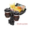 Expandable Car Cup Holder Tray for Drinks and Snacks