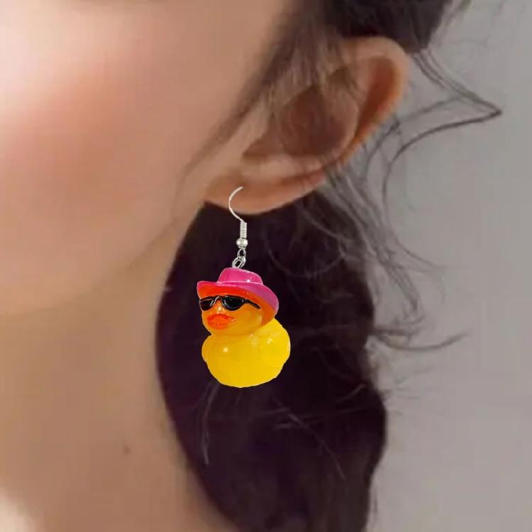 Fun and Vibrant Bag Pendant Creative Duck Pendant Keychain/Ear Rings Decorations