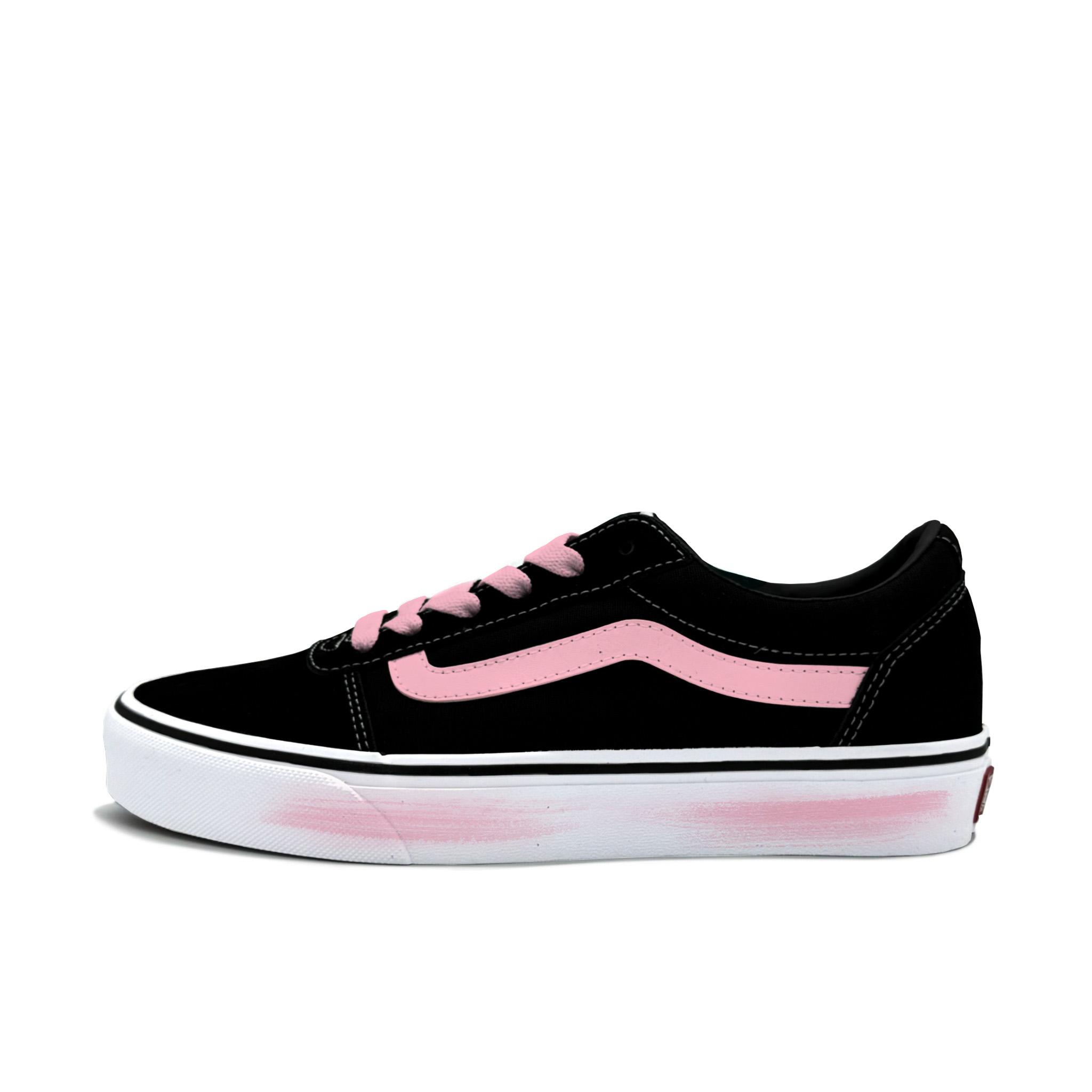 Vans Ward Износостойкие Низкие Скейтбордические Кроссовки Женские Черно-Розовые VN0A3IUNIJU(Команда613-) 39
