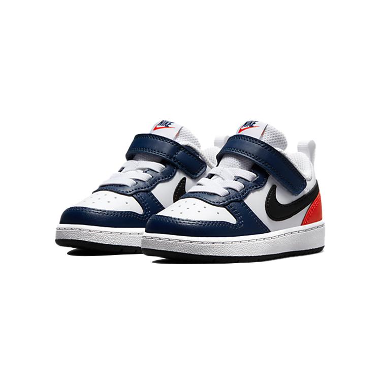Nike Court Borough Low 2 BTV Casual Low top Skateboard Shoes White Blue Red Infant And Toddler DO7448-101