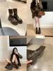 Fashion Vintage PLeated Women Ankle Boots Casaul Height Increase Slim Short Booties Shoes Botas De Inverno Feminina