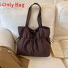 Nylon Casual Shoulder Bag With Wrinkled Design And Large Capacity For Travel And Daily Use