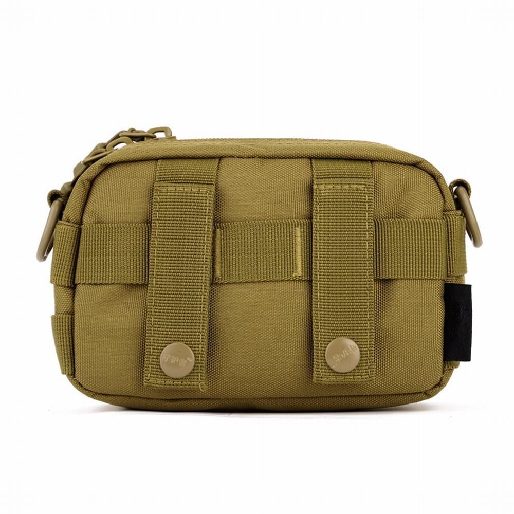 Phoenix Ikki Small Accessory Fits Belt Molle Available in 5 Camouflage Multifunctional Tactical Tool EDC Mini Crossbody Brown Bag, 5.5-inch