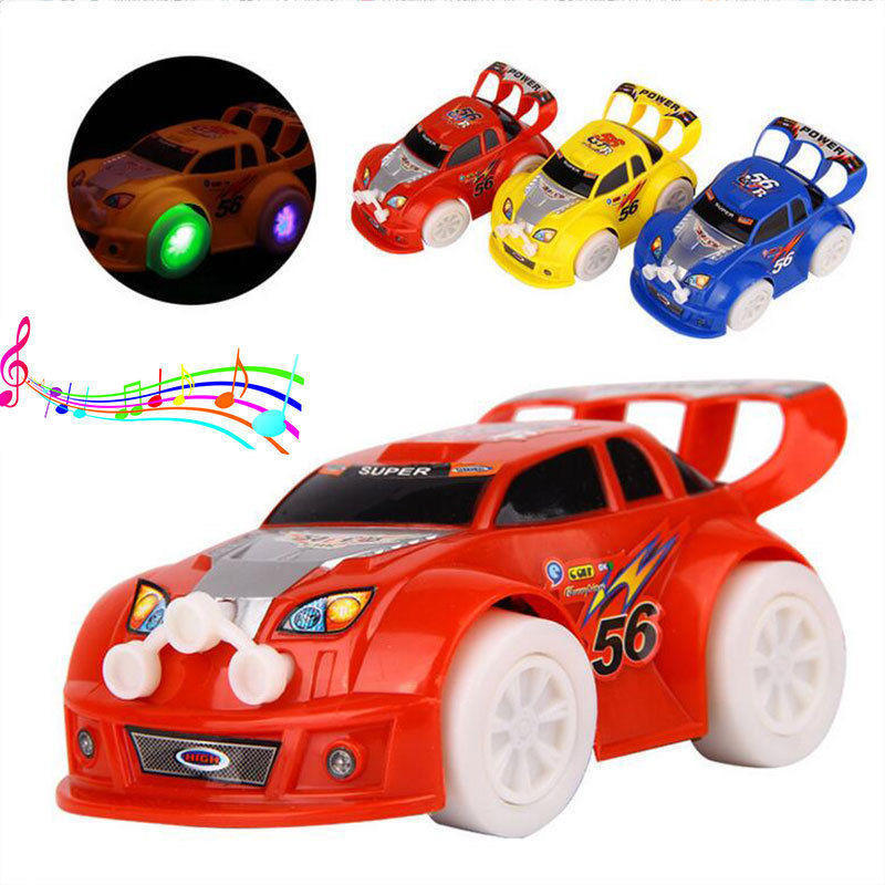 Funny Flashing Music Racing Car Electric Automatic Toy Boy Kid Birthday Gift New
