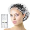 Aquior Shower Cap Disposable, 100 PCS Shower caps Large&Thick Waterproof Clear Plastic Elastic Hair Bath Caps For Women Kids Girls, Hotel and Hair