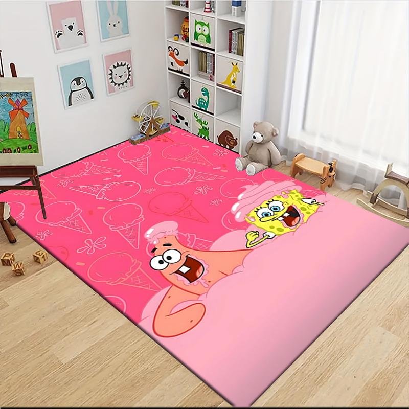 Spongebob Friends Carpet Rug Soft Washable Antislip Home Living Room Sofa Mats Personalized Christmas Rug