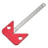 DDWT Center Finder, Line Gauge, Square, Center, Scribe, Carpenter, Woodworking Ruler, 45 Degree Angle, Line, Diameter, Marking Ruler, Wood Measuring,