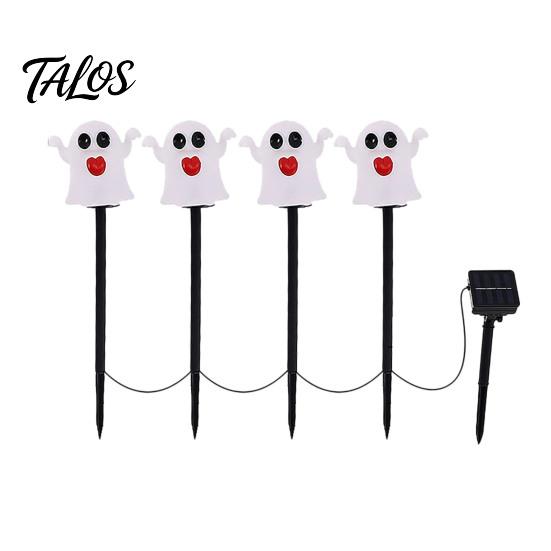 Decorative Porch Lights Halloween Solar Pumpkin Light, Ghost Garden Stake Holiday Theme Outdoor Decorations Waterproof LED Pathway Light for