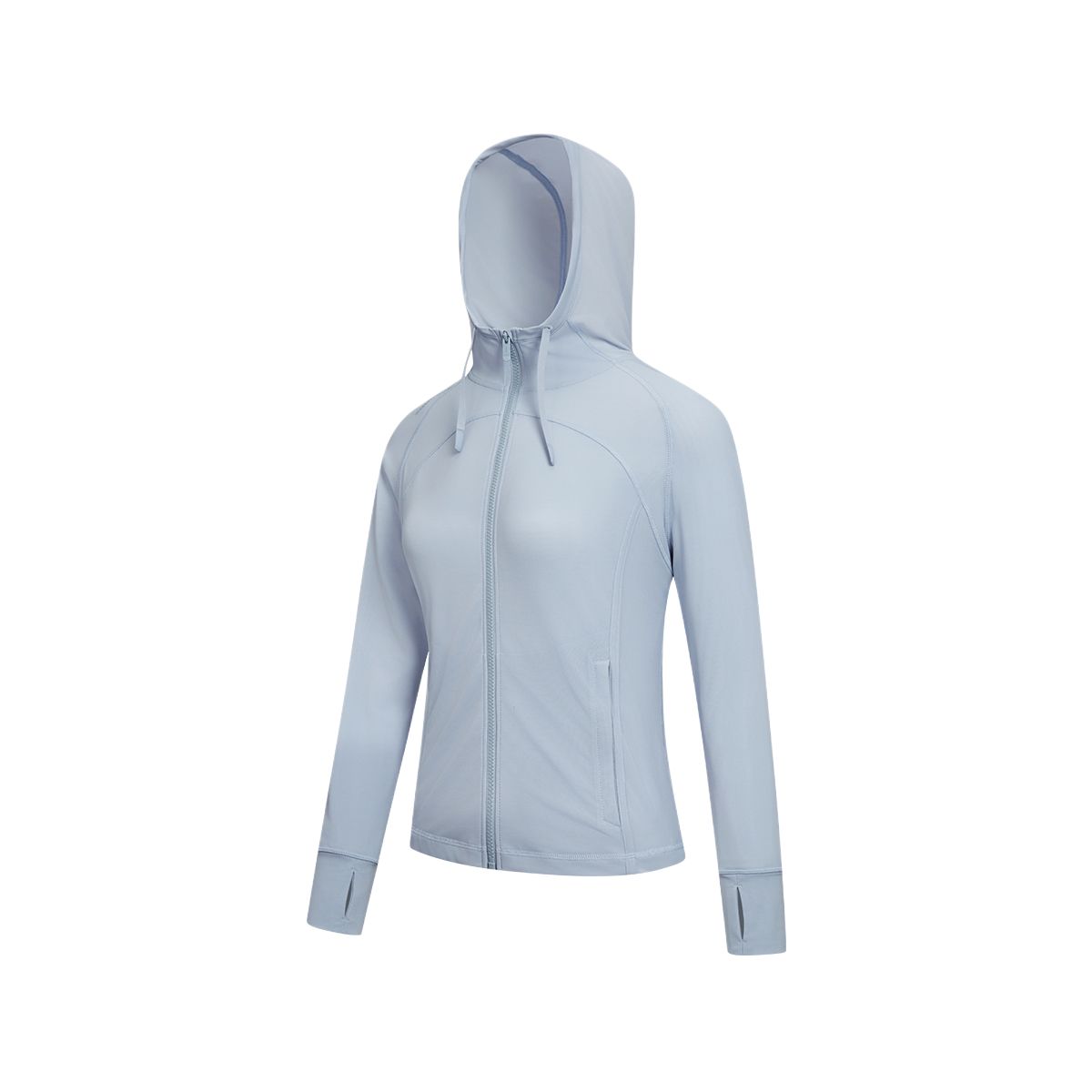 Saucony Solid Color Hooded Zip-Up Jacket Women jackets SA1269KJ41L-BL172 L