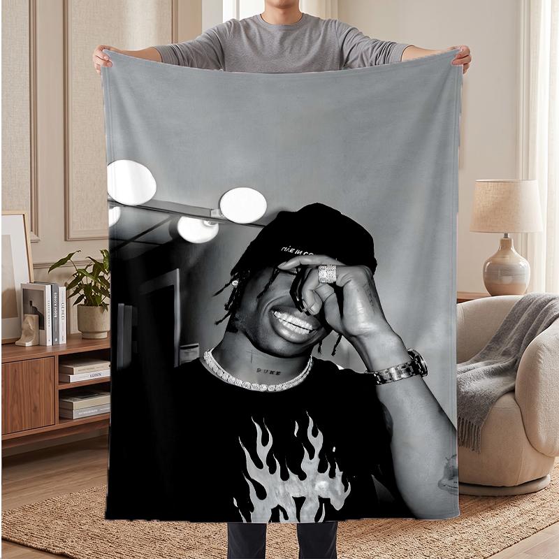 Travis scott Soft Warm Flannel Blankets Comfortable Blanket for Home Decoration Gifting