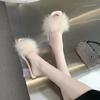 Thick Heel Temperament Medium Heel Cool Slippers Women Large Size Internet Celebrity Slippers Women Summer Wear a Word