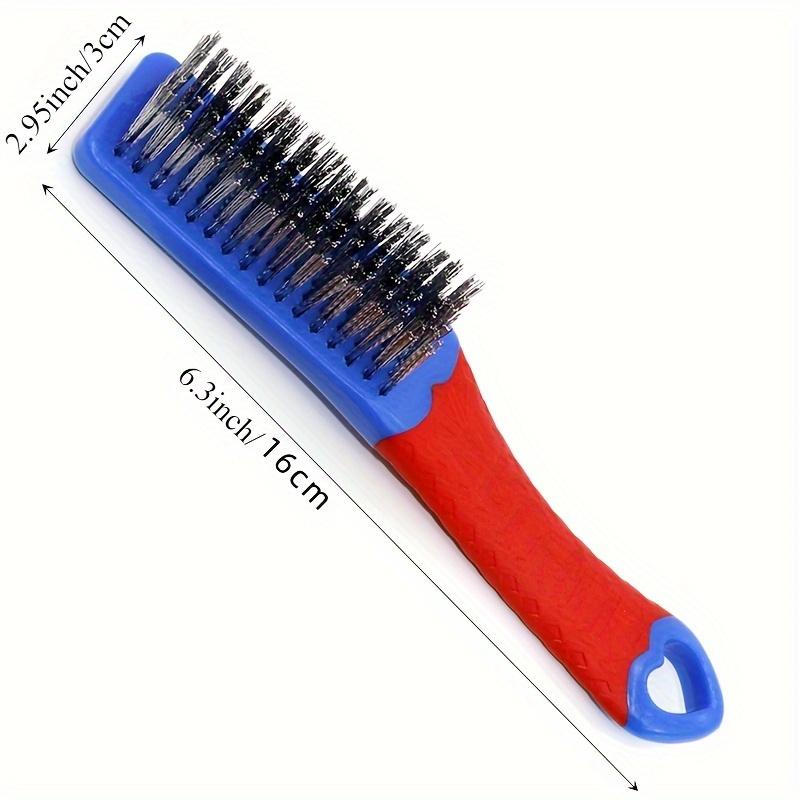 

1 шт. Сверхпрочная щетка из нержавеющей стали с нескользящей пластиковой ручкой Инструменты для удаления ржавчины, краски и сварки Обработка металлической поверхности Прочная конструкция